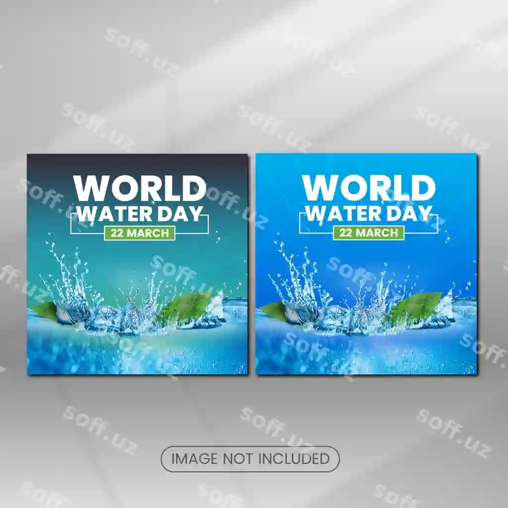 Dunyo Suv Kuni 22 Mart dizayni | World water day 22 march design