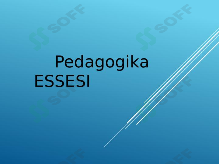 Pedagogika ESSESI