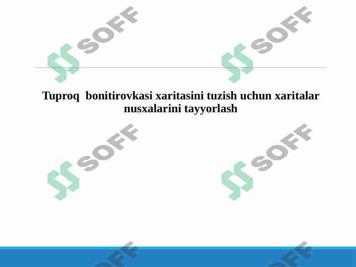 Tuproq botinirovkasi xaritasini tuzish uchun xaritalar nusxalarini tayyorlash