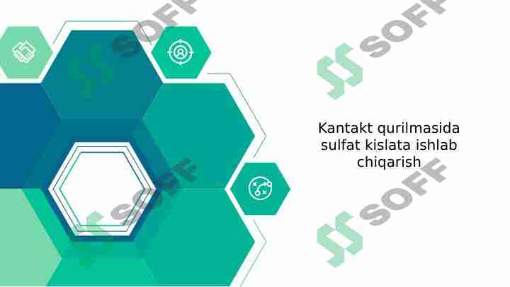 Kantakt qurilmasida sulfat kislata ishlab chiqarish