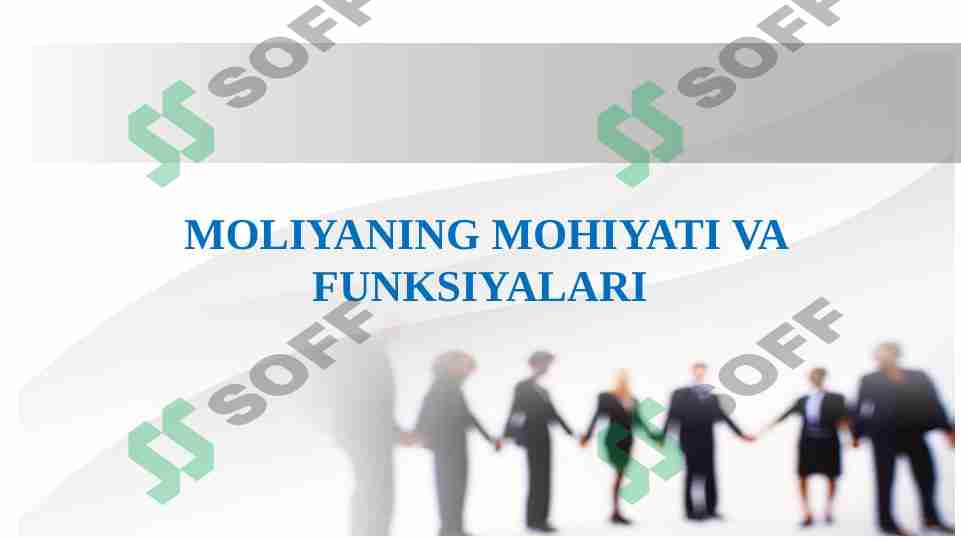 MOLIYANING MOHIYATI VA FUNKSIYALARI