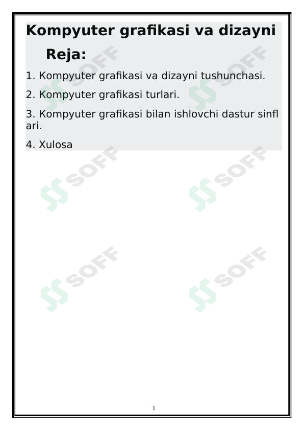 Komputer grafikasi va dizayni
