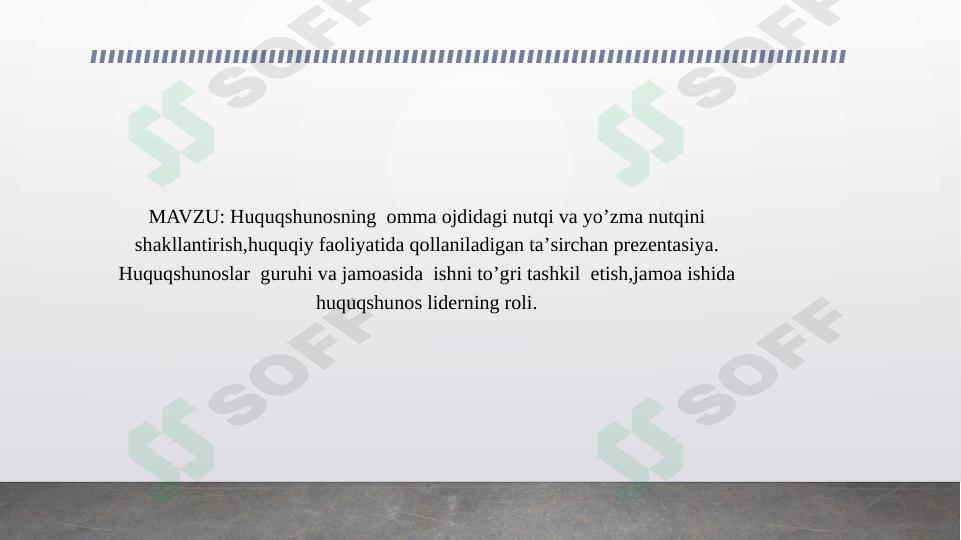 huquqshunosning omma oldidagi nutqi