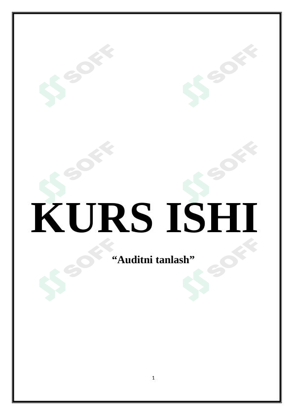 Auditni tanlash