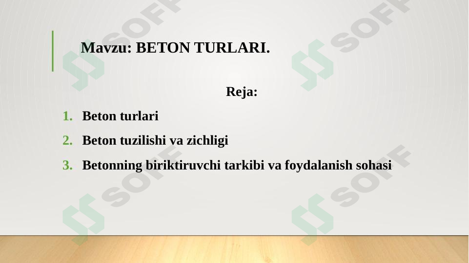 Beton turlari