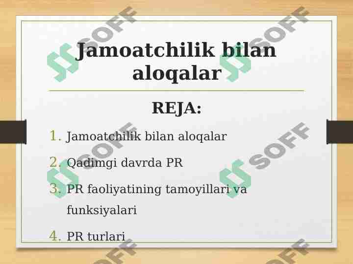 Jamoatchilik bilan aloqalar