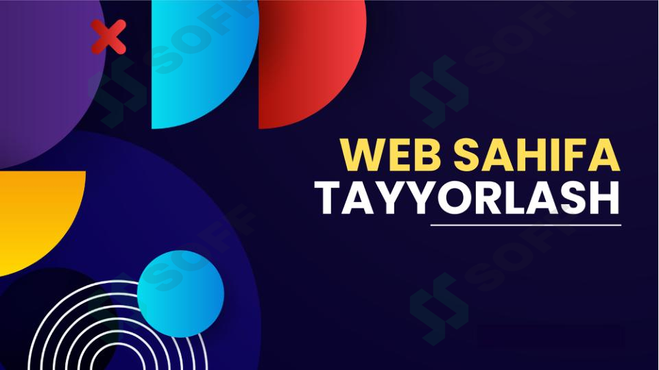 Web sahifa tayyorlash