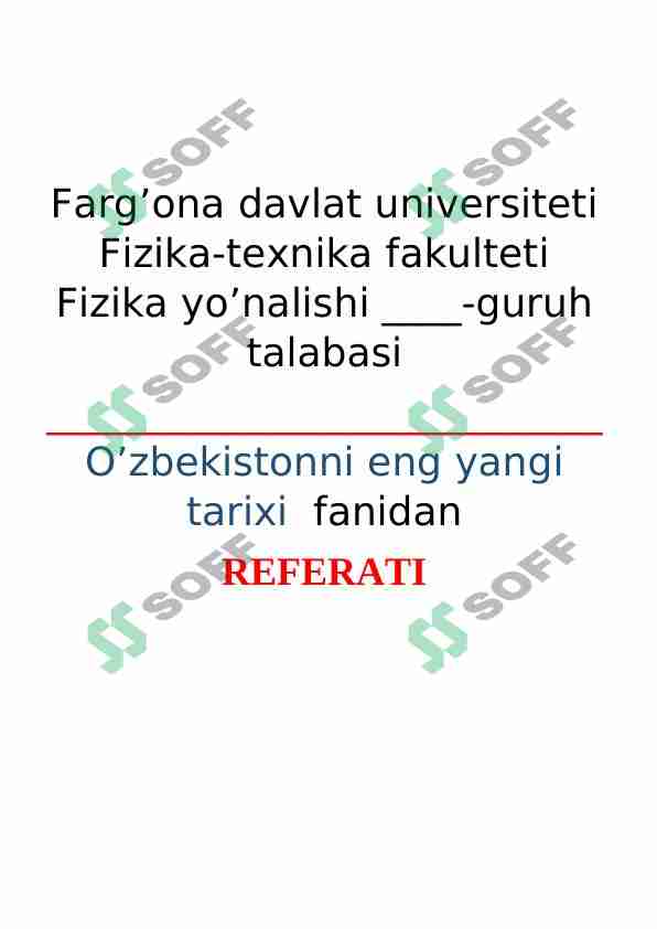 O'zbekiston tarixi