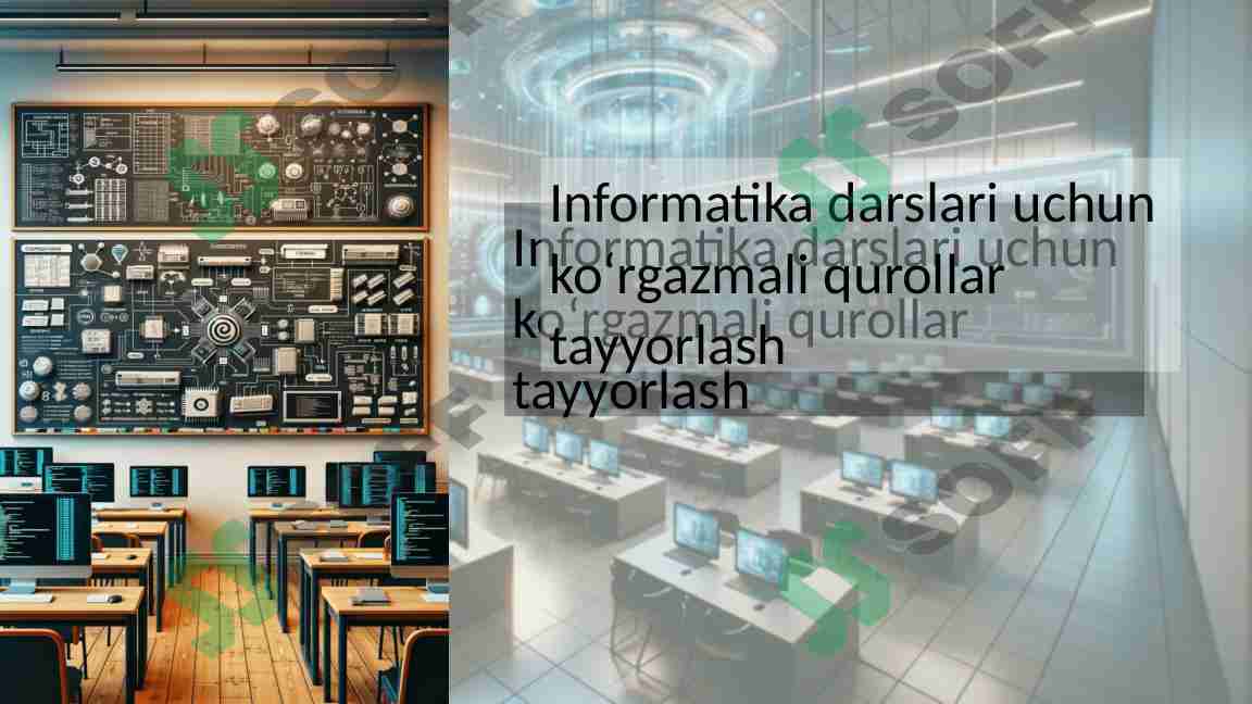 Informatika darslari uchun ko‘rgazmali qurollar tayyorlash