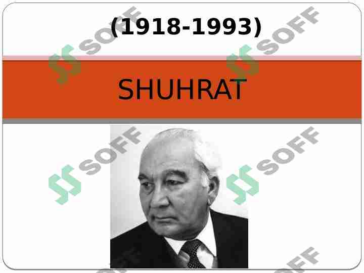 Shuhrat. Mardlik afsonasi