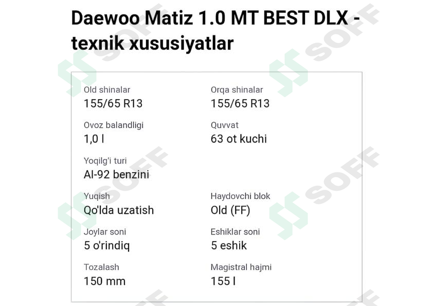 Matiz best