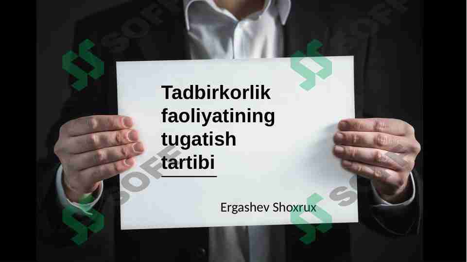 Tadbirkorlik faoliyatining tugatilishi