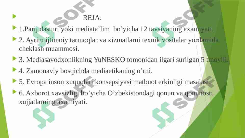 MEDIA SAVATXONLIK va axborot