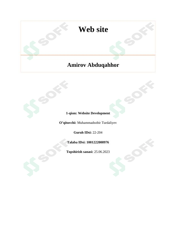 Assignment for student ITS
