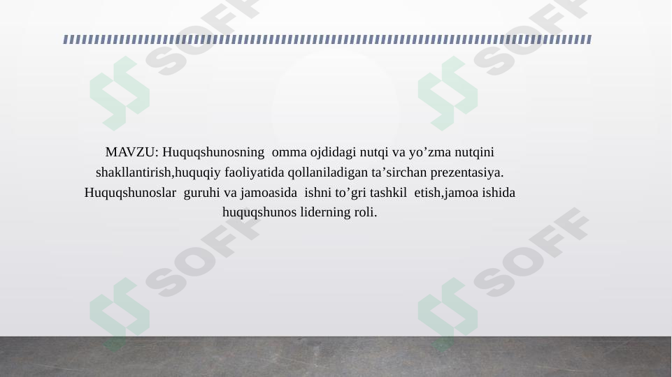 omma oldida nutq so`zlashni shakllantrish