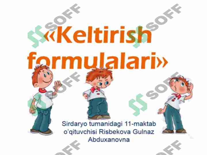 Keltirish formulalari