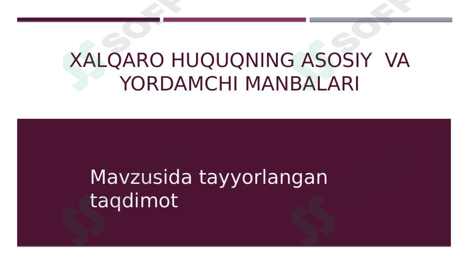 Xalqaro huquq prinsiplari