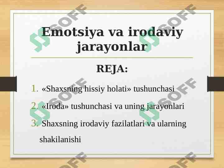 Emotsiya va irodaviy jarayonlar