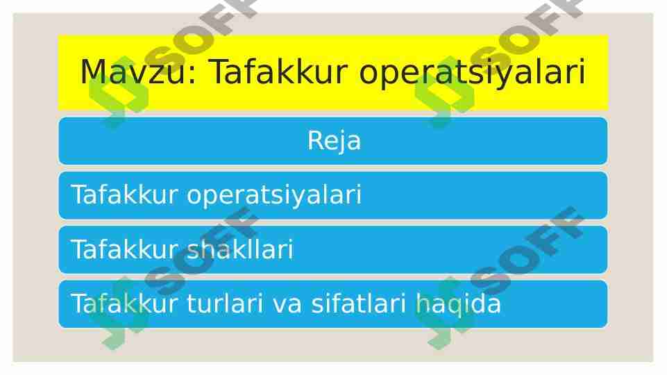 Tafakkur operatsiyalari