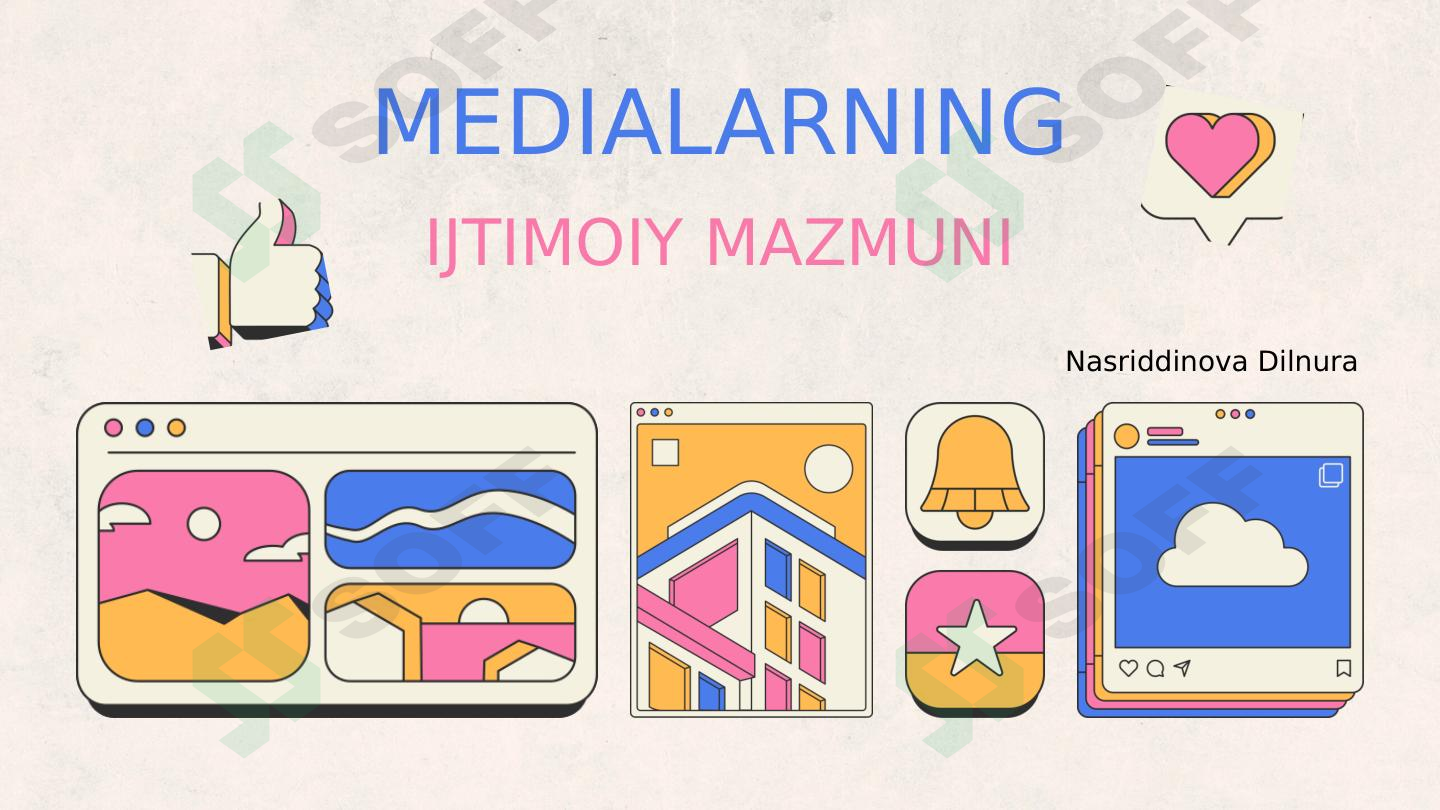 Medialarning ijtimoiy mazmuni