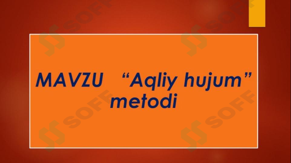 Aqliy hujum metodi