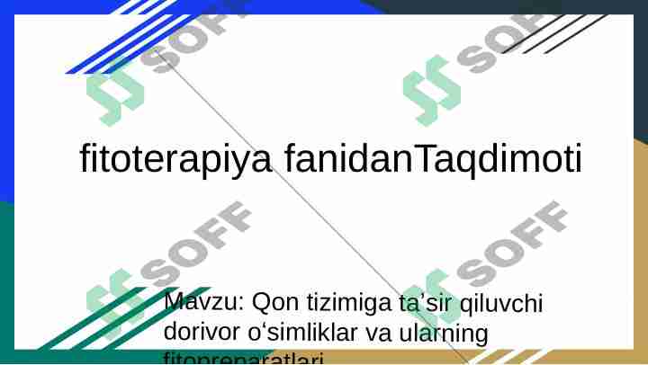 Qon aylanish tizimiga taʼsir qiluvchi dorivor oʻsimliklar