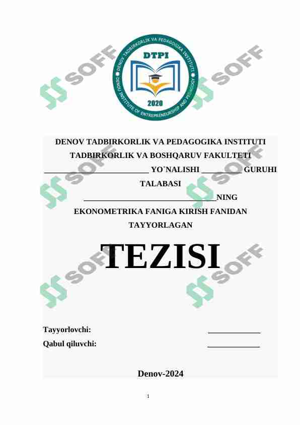 Tenglamalar tizimi ko‘rinishidagi ekonometrik modellar