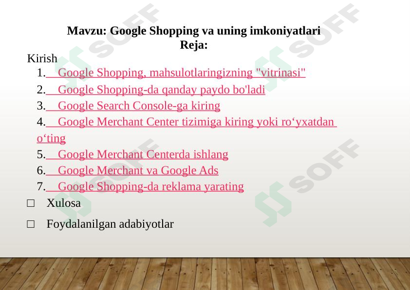 Google Shopping va uning imkoniyatlari