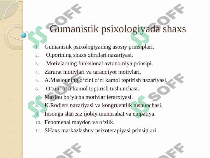 Gumanistik psixologiyada shaxs