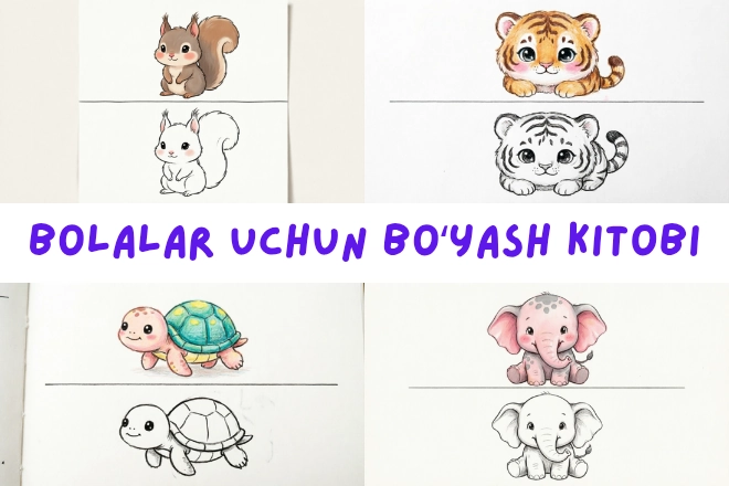 Bolalar uchun boʻyash kitobi !