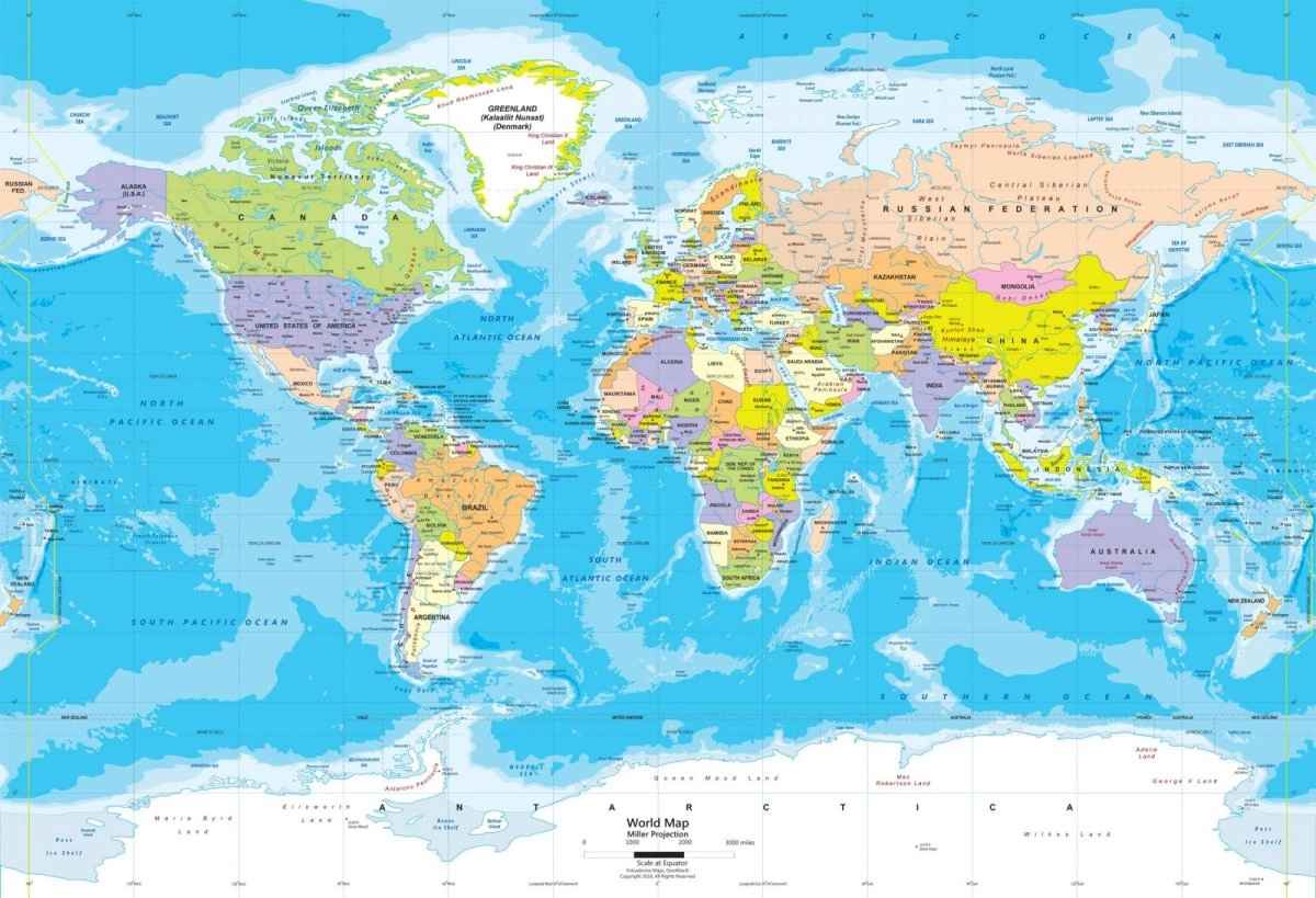 Dunyo xaritasi | Карта мира | World map