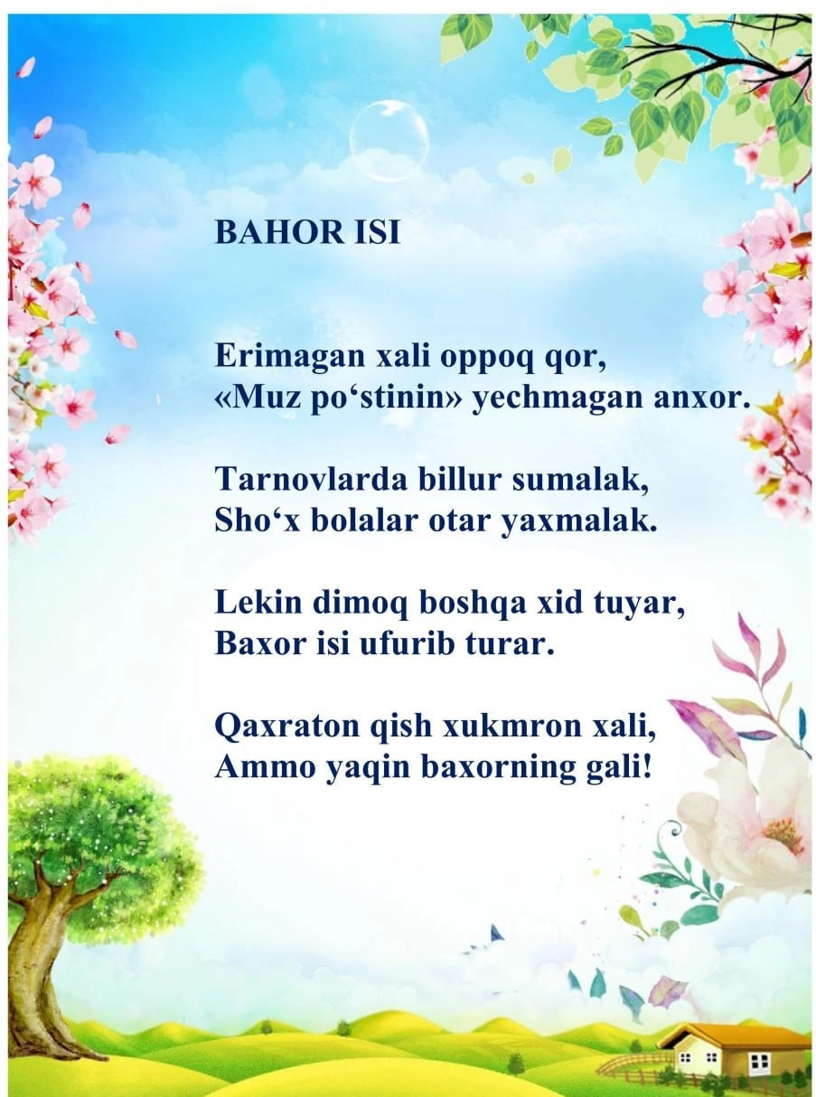 Bahor fasli uchun she'rlar