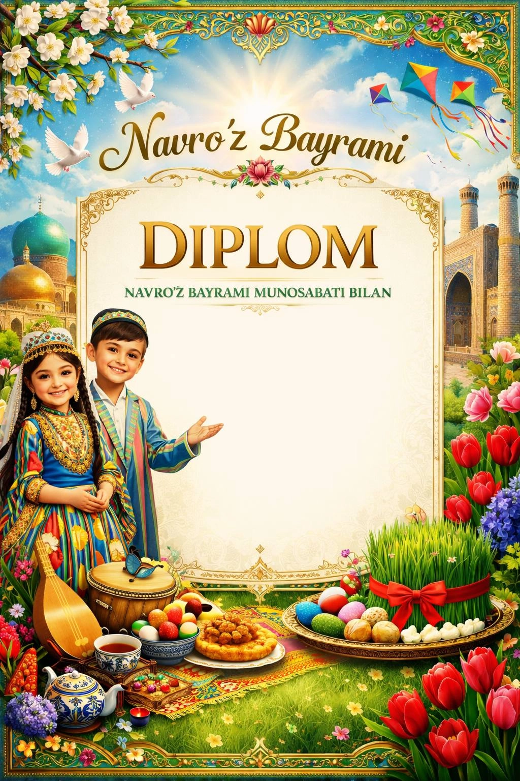 Navro'z bayramiga diplom