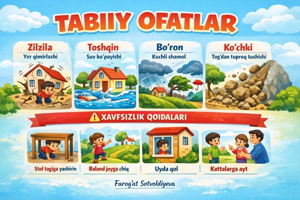 Tabiiy ofatlar, xavfsizlik qoidalari