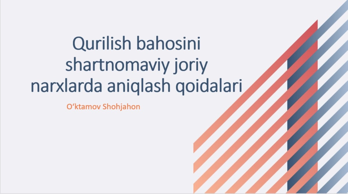 Qurilish sohasi uchun mos shablon