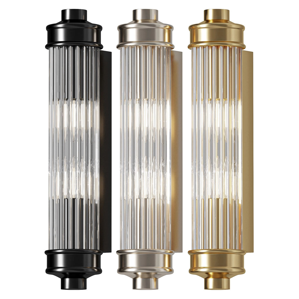 Belae Modern Sleek Cylindrical Glass Wall Sconce