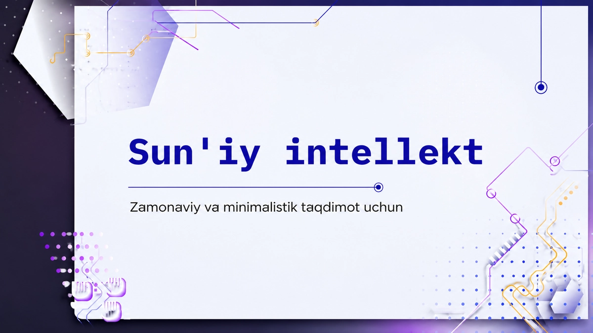 “Sun’iy Intellekt (AI) Prezentatsiyasi”