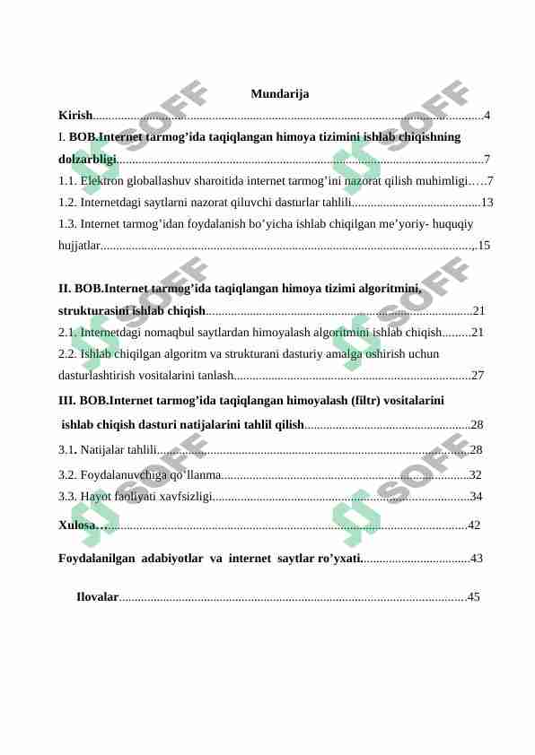 Internet tarmog'ida taqiqlangan himoya tizimi