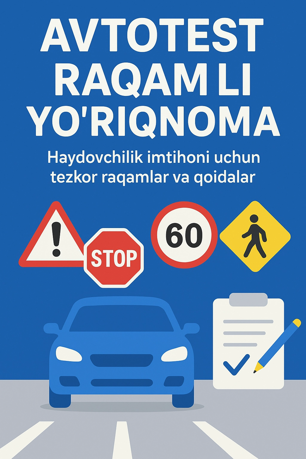 AvtoTest raqamli savollar yo'riqnomasi