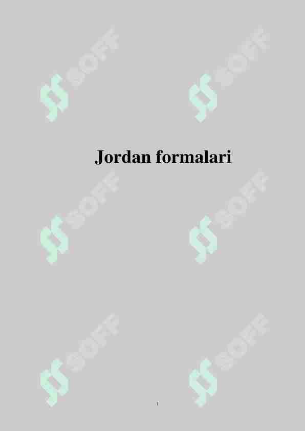 Jordan formalari