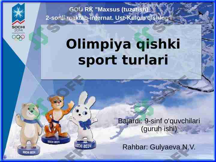 Olimpiya qishki sport turlari