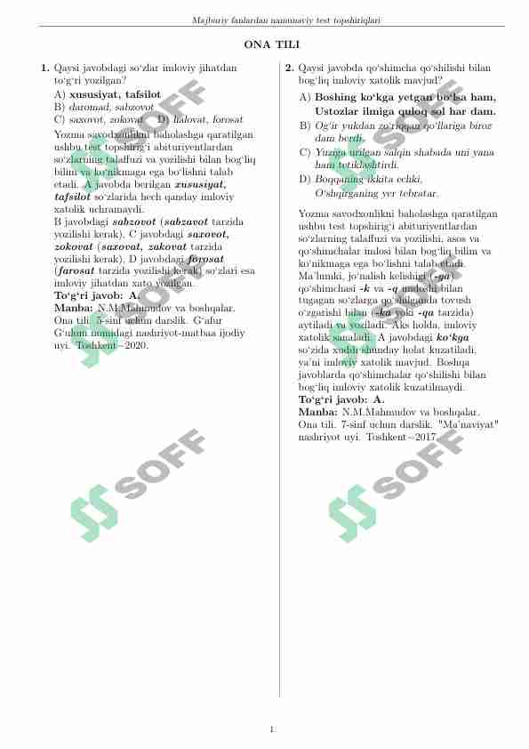 DTM ONA TILI MAJBURIY