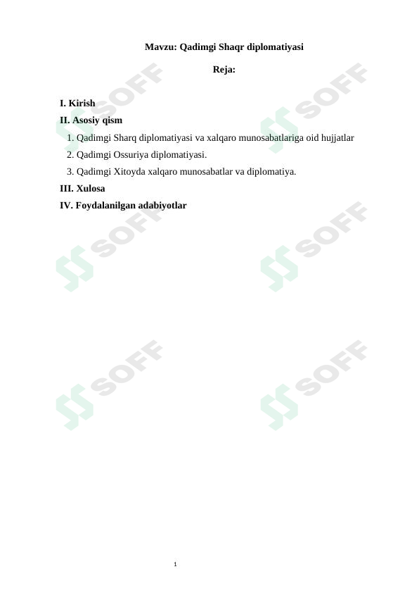 Qadimgi Sharq diplomatiyasi