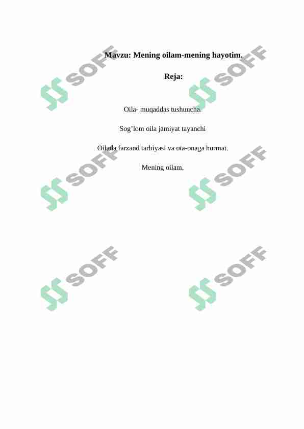 Mening oilam-mening hayotim
