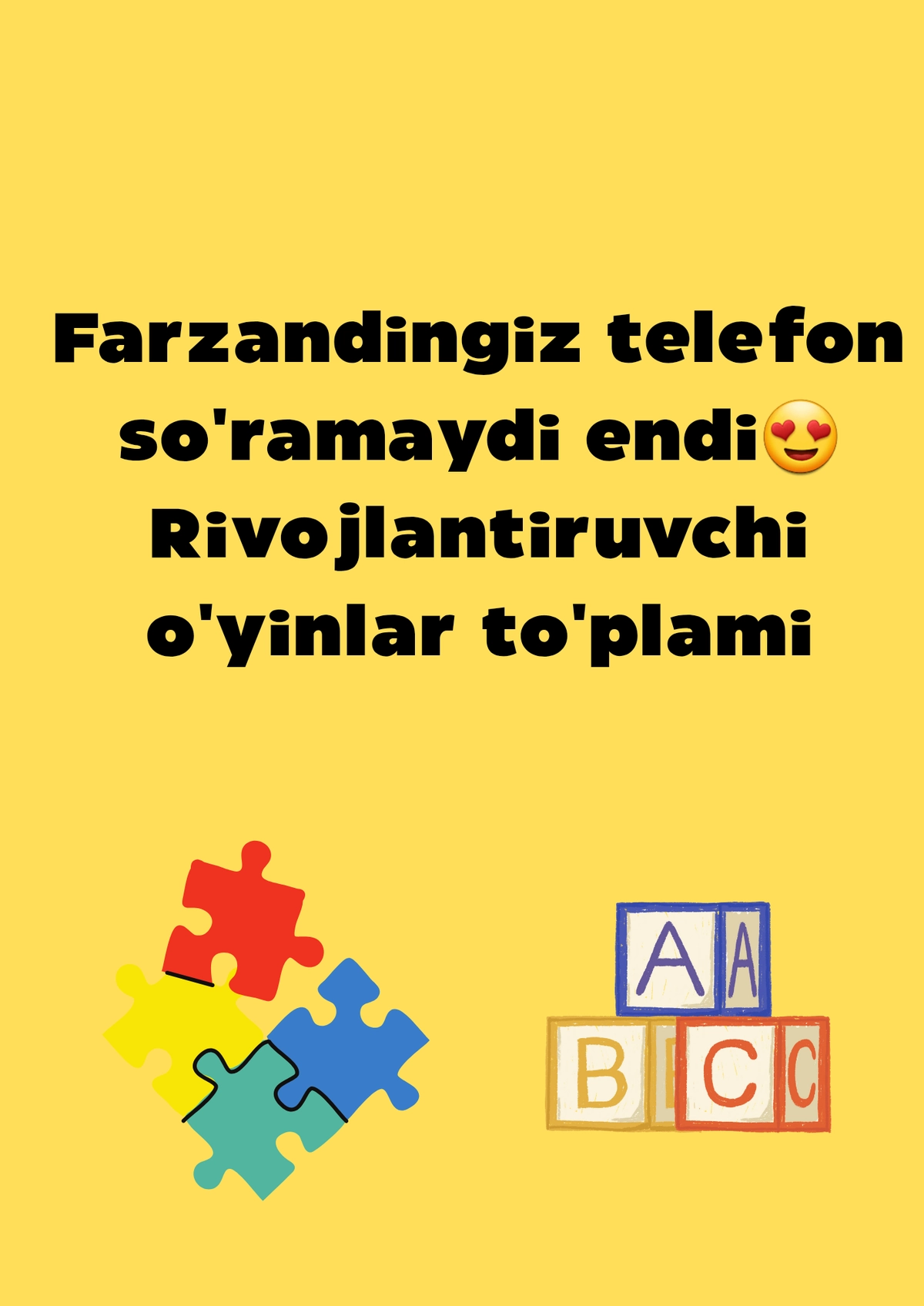 3-5 yoshdagi bolalar uchun mega rivojlantiruvchi to'plam