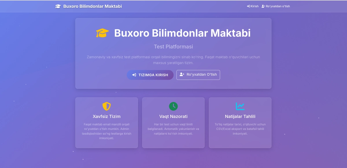 Test platforma