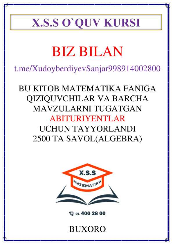 Matematika Mavzulashtirilgan to'plam