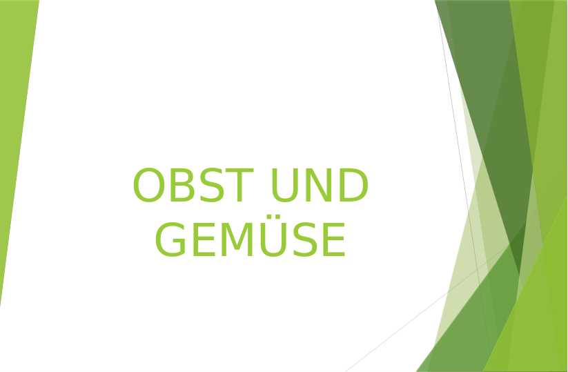 OBST UND GEMÜSE