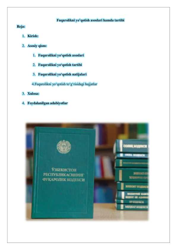 Fuqarolikni yo’qotish asoslari hamda tartibi 25