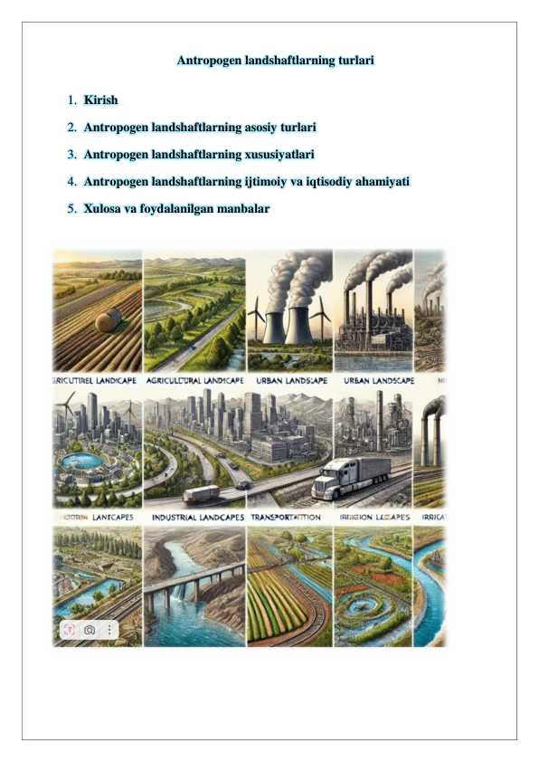 Antropogen landshaftlarning turlari 25